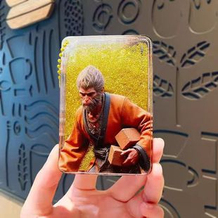 Black Myth Wukong quicksand ornaments card brick animation game peripheral key chain schoolbag Wukong hanging decoration quicksand card