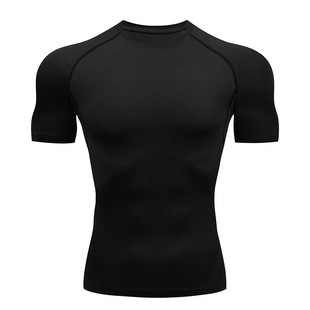 Fanyi Source Factory Short-sleeved Fitness Clothes Sports T-shirt Running Men's Quick-drying Clothes Breathable Elastic Tight Clothes