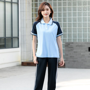 New Spring and Autumn Primary School Junior High School Senior high school Uniform Class Uniform Three-piece Sports Group Suit Dark Green Long-sleeved suit