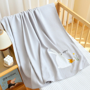 Newborn Baby Bamboo Fiber Blanket Baby Summer Cool Ice Silk Blanket Kindergarten Children Thin Air Conditioning Small Quilt