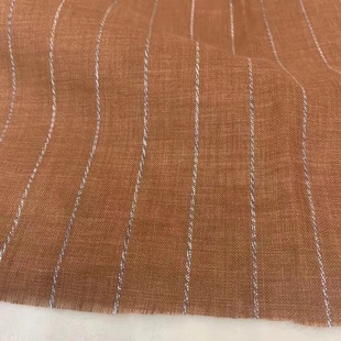 Pure linen striped Shilin linen striped fabric spring and summer shirt dress linen yarn-dyed sliver linen fabric