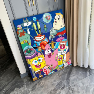 Цифровая Картина маслом DIY губка Детский мультфильм масляный цвет наполнение ручной работы масляная живопись наполнение снятие душного акрилового масла цвет ручная роспись