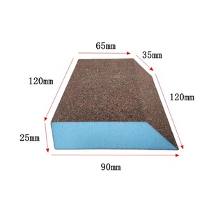 Single bevel trapezoidal sponge sand block large bevel sand brick wall yin angle putty double eyelid metal furniture grinding