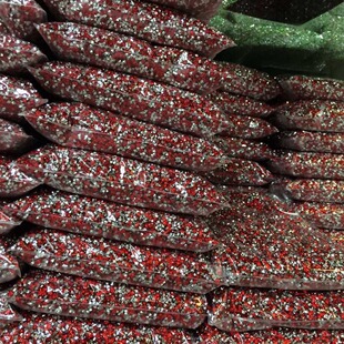 Resin Pointed Bottom Diamond Shoe Bag Jewelry 12 # Electroplated Silver Bottom Colorful Spot