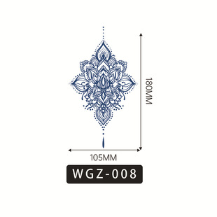 Herbal Juice New Tattoo Sticker Cross-border Simulation Semi-permanent Tattoo Sticker Waterproof and Sweatproof Not Easy to Fall off