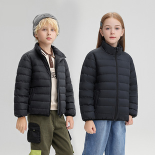 Children's Lightweight Down Jacket Boys and Girls 2024 New Inner Lining Collar Student School Uniform Liner Big Children's Wear Jacket