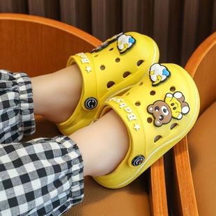 Children's Cave Shoes 2025 New Cute DIY Outer Wear with Heel Slip-on Beach Sandals Small Zhongda
