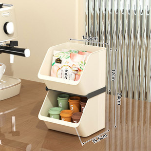 Tea Bag Storage Box Bar Tea Capsule Coffee Snack Storage Rack Transparent Multifunctional Desktop Storage Rack