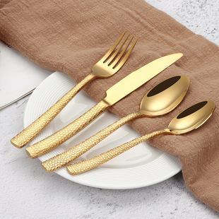 Spot wholesale household stainless steel Western tableware knife, fork and spoon three-piece set adult steak knife and fork two-piece set