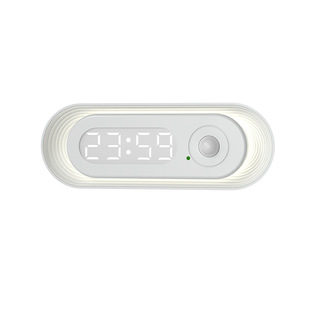 Time Human Body Induction Lamp Second Generation Portable Wardrobe Clock with Time Night Light Toilet Night Magnetic Aisle Lamp