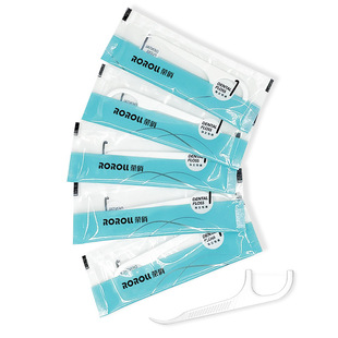 Rongqiao Dental Floss Independent Packaging Disposable Floss Rod Plastic Floss Line Portable Boxed Single Floss Wholesale