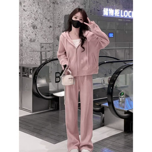 2024 early autumn wear a set of clothes casual sports suit women's age-reducing foreign style wide leg pants two-piece #830