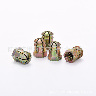 Zinc Alloy expansion nut nickel color zinc white zinc K2K3 embedded parts three-in-one home decoration home furniture hardware accessories