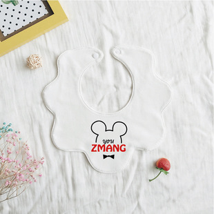 Korean ins New Newborn Cotton Slip Towel Waterproof Bib Baby Bib Baby Petal Bib Mother and Baby