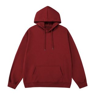 Autumn and Winter New Simple Hooded Sweat Couple's Top Fashion All-match Dopamine Color