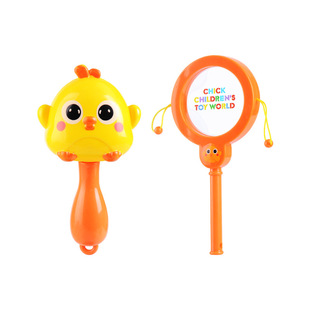 Children's Hand-Cranked Chicken Maracas Baby Gift Cartoon Rattle Soothing Early Education Educational Toys 0-3 Years Old Wholesale