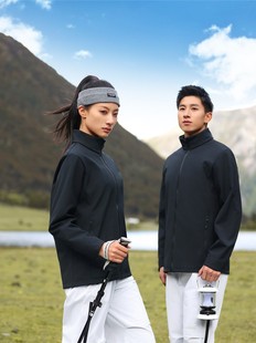 Stand-Up Collar, Windproof, Four-Way Elastic Soft Shell Workwear, Composite Polar Fleece, Warm and Lightweight Team Wear, Printable and Embroidered