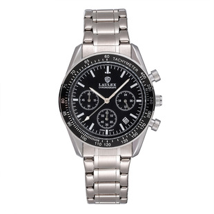 TEMU Hot Sale Multi-functional Flame Red Three-eye Blue Gold Classic Fashion Business Chronograph Automatic Calendar Watch