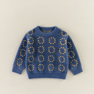 Boys' sweater winter children's Christmas girls' sweater red children's top baby Korean pullover sweater