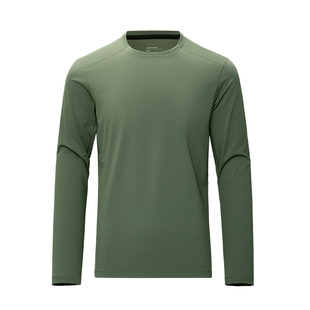 Bird's Outdoor Sports T-shirt Men's Long-sleeved Laser Drilling Breathable Quick-drying T-shirt Round Neck Bacteriostatic Quick-drying T-shirt for Men
