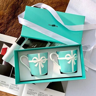 T classic blue bone china pair cup ceramic cup water cup paper cup mug drinking cup mouth cup gift box suit
