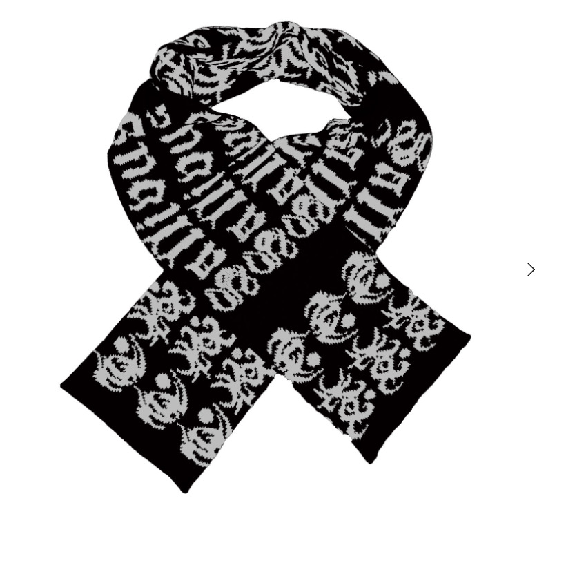 Y2K Autumn and Winter Fashion Street Letter Scarf Men's and Women's Niche Warm Gothic Knitted Cold-Proof Temperament Shawl