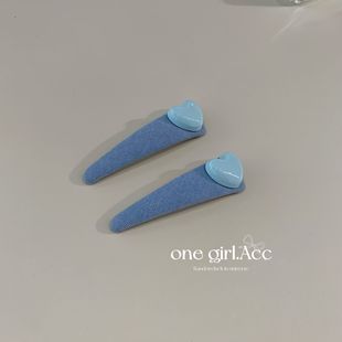 [Blue Friends] Южная Корея новый синий любовный bb-зажим для волос