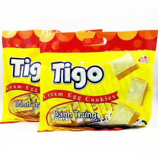 Vietnam imported TIGO bread dry individually packaged eggs cream white chocolate biscuits biscuits snacks 300g