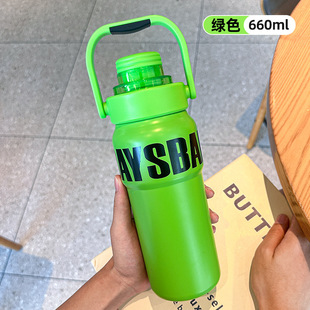 316 Stainless Steel Fashionable Thermos Outdoor Sports Large Capacity Bounce Water Cup Convenient Double Drinking Water Bottle with Handle
