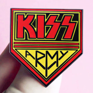 KISS армия поцелуй Группа брошь рок группа Метал Музыка панк стиль эмаль металлический рюкзак булавка