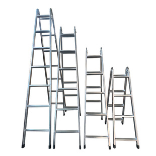 Ladder Household Herringbone Ladder Engineering Ladder Indoor Folding Ladder Climbing Ladder Thickened and Thickened Multifunctional Dual-purpose Double-sided Anti-slip