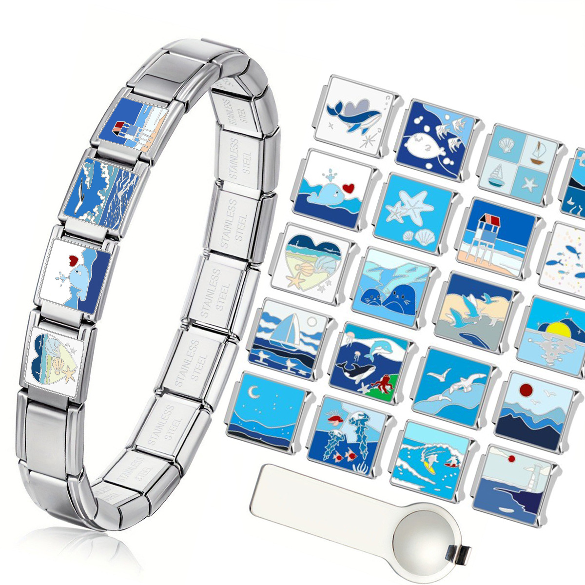 Süße Cartoon Charms 9 Mm Klassisches Italienisches Bettelarmband