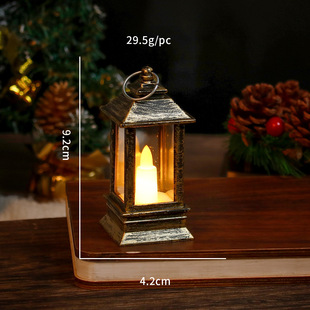 led electronic candle lamp retro Mini small wind lamp portable lantern candle lamp decoration bedside night light