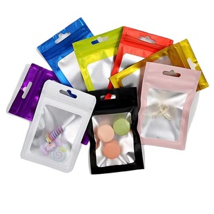 Wholesale colorful frosted Yin and Yang aluminum foil self-sealing bag aluminized color jewelry digital electronic tea bag