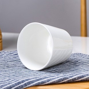 H pure white bone china tableware Cup white tableware Jingdezhen ceramic water Cup Jingdezhen tea cup 200ML Y