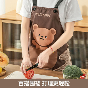 New apron household waterproof oil-proof erasable hand dining work clothes kitchen cooking hot pot restaurant special waist