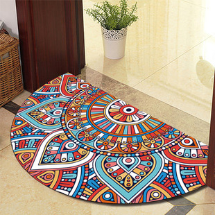 Modern Simple Semi-circular Floor Mat Home Door Mat Home Kitchen Entrance Entrance Bathroom Toilet Water Absorbent Foot Mat