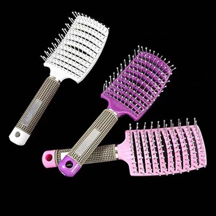 Мужская расческа в стиле Массажная расческа Rib Comb Кудрявая расческа Пушистая Расческа с большой спиной Стиль изогнутая расческа Женский бытовой стиль