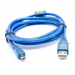 All copper transparent blue micro USB cable 0.3 meters 0.5 meters Android V8usb am to microusb cable