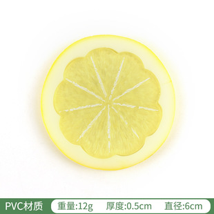 Simulation Lemon Model Plastic Fake Green Lemon Slice Fruit Milk Tea Shop Decoration Decoration Photography Props