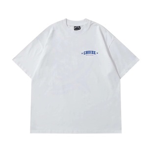 Phantom Polaris Letter Printed Short-sleeved T-shirt Summer ins American Street Trendy Loose High Street Casual Men's Top