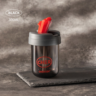 New Creative Plastic Cup, Mini Ton Cup, Good-Looking Kidsren's Straw Cup, Sturdy and Anti-Fall, Internet Celebrity Portable Water Cup