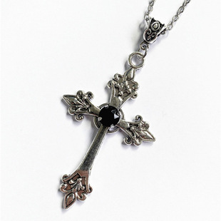 Large Detail Cross Diamond Pendant Jewelry Necklace 6 Style Gothic Punk Charm Fashion Gift