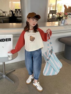 Girls' Jeans 2024 Autumn Western-style Autumn and Winter Design Sense Radish Pants Middle and Big Children's Spring and Autumn Children's Pants Winter