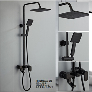 Gun gray piano shower shower cross-border shower suit concealed sprinkler full bathroom rain water saving