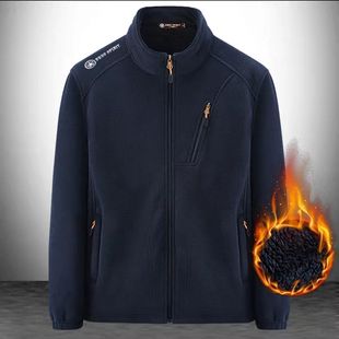Autumn and Winter New Men's Warm Thick Warm Velvet Jacket Coat Hooded Loose Coat Shaker Jacket 2155