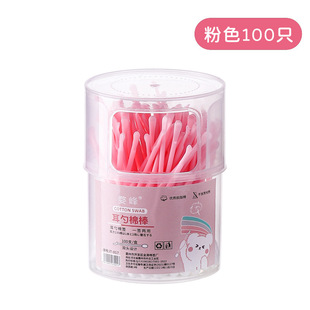Ear spoon cotton swab ear spoon cotton swab double head disposable earwax cleaning cotton swab plastic core boxed ear spoon manufacturers