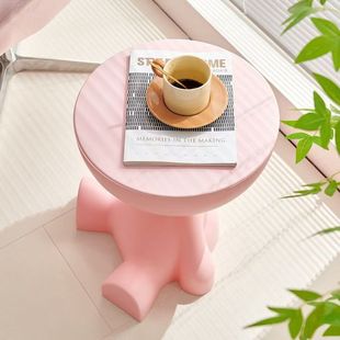 Round Side Table Small Coffee Table Cream Style Creative Sofa Ornaments Modern Simple Mobile Simple Home Internet Celebrity Apartment