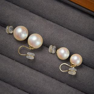[Classic] French Light Luxury Shijia Quality Pearl High-grade Strong Light Round All-match Pearl Ear Stud Earring Ear Clip