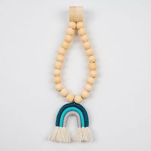 New Simple Three-color Rainbow Tassel Pendant Curtain Magnetic Buckle in stock No Punch Installation Free Curtain Strap